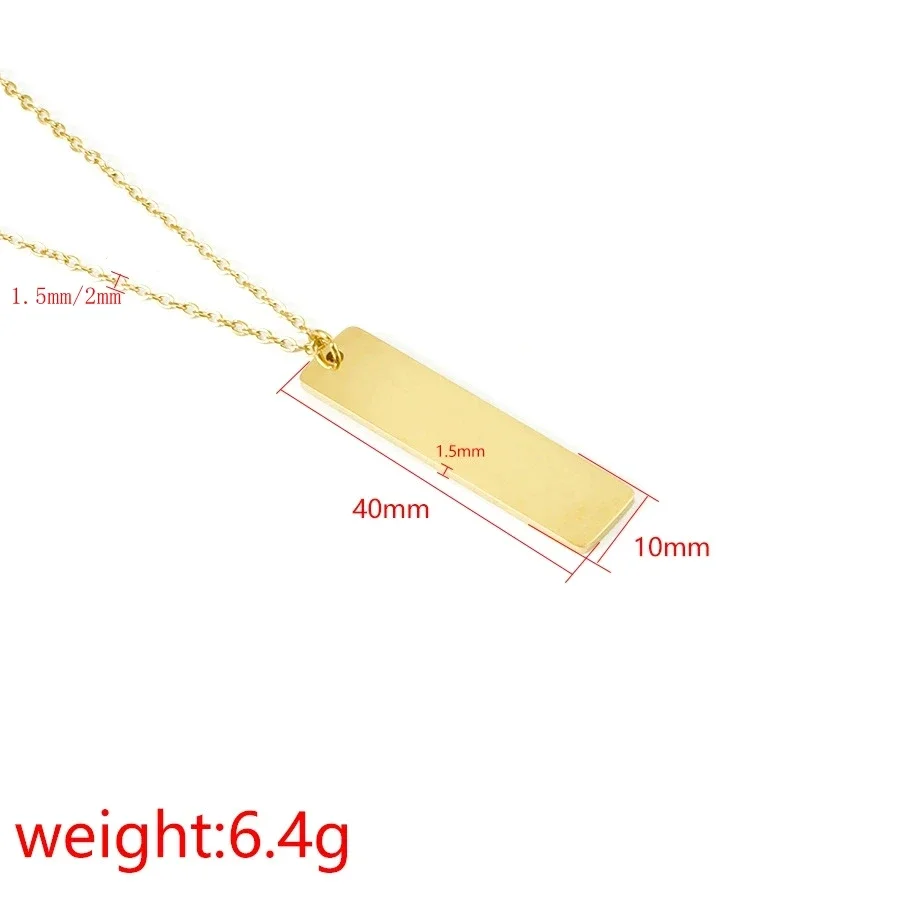 10pcs wholesale mirror long pendant necklace, versatile collarbone chain for couples, For DIY Custom Name Logo Womens Mens