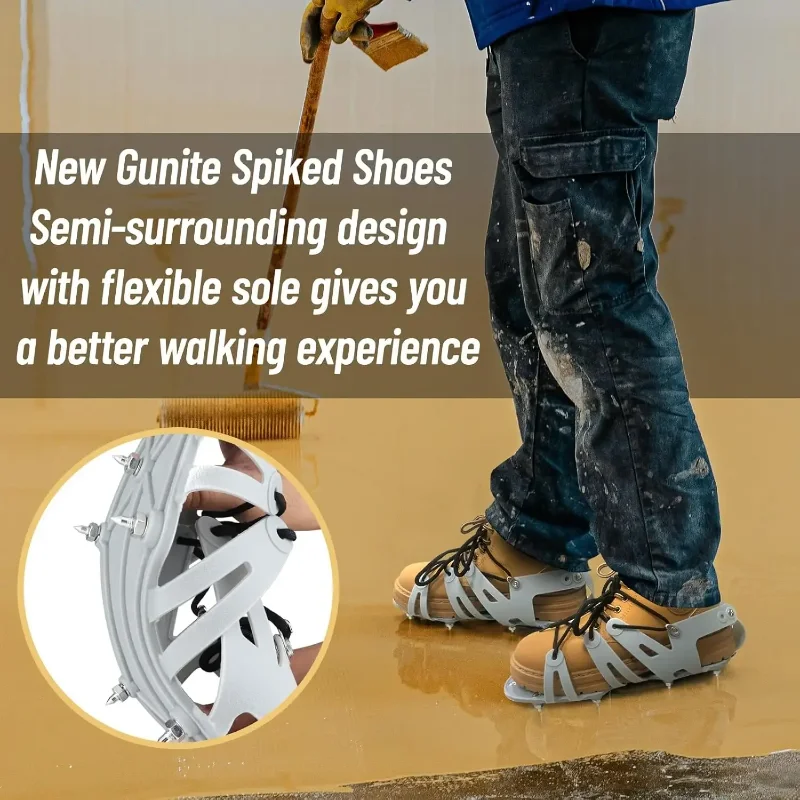 

Epoxy Floor Spiked Shoes Fully Assembled Gunite Spiked Shoes Cement Self Leveling Construction Nail Shoes with length 2.8-5cm