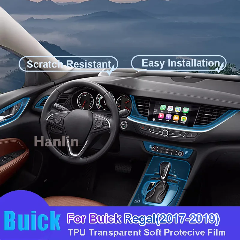 

For Buick Regal(2017-2019) Car Interior Center Console Transparent TPU Protective Anti-scratch Repair Film Car Sticker