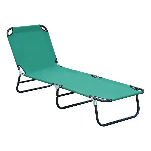 

Foldable Outdoor Chaise Lounge Chair, 5-Level Reclining Camping Tanning Chair with Strong Oxford Fabric for Beach, Yard, Patio,