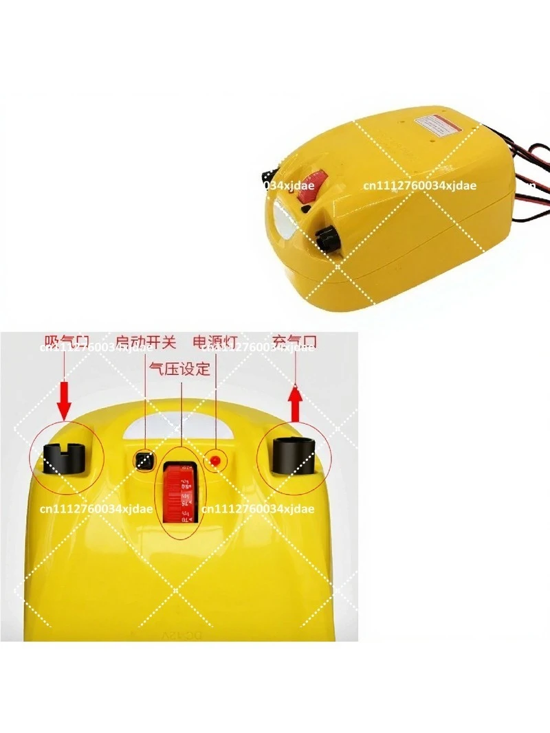 12V High Pressure GP80 Inflatable Pump for Marine Yachts Boats Kayaks Dual Use Accessory
