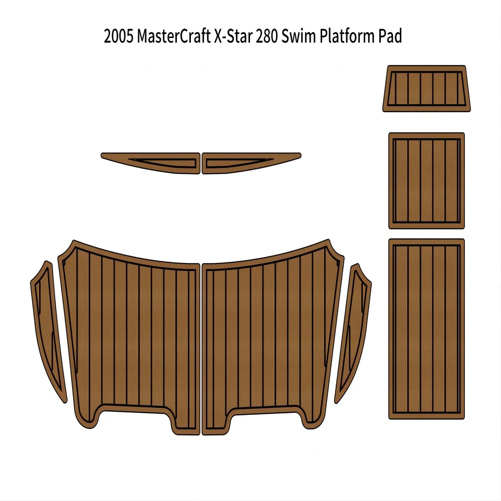 

2005 MasterCraft X-Star 280 Swim Platform Pad Boat EVA Foam Faux Teak Deck Floor Mat SeaDek MarineMat Style Self Adhesive