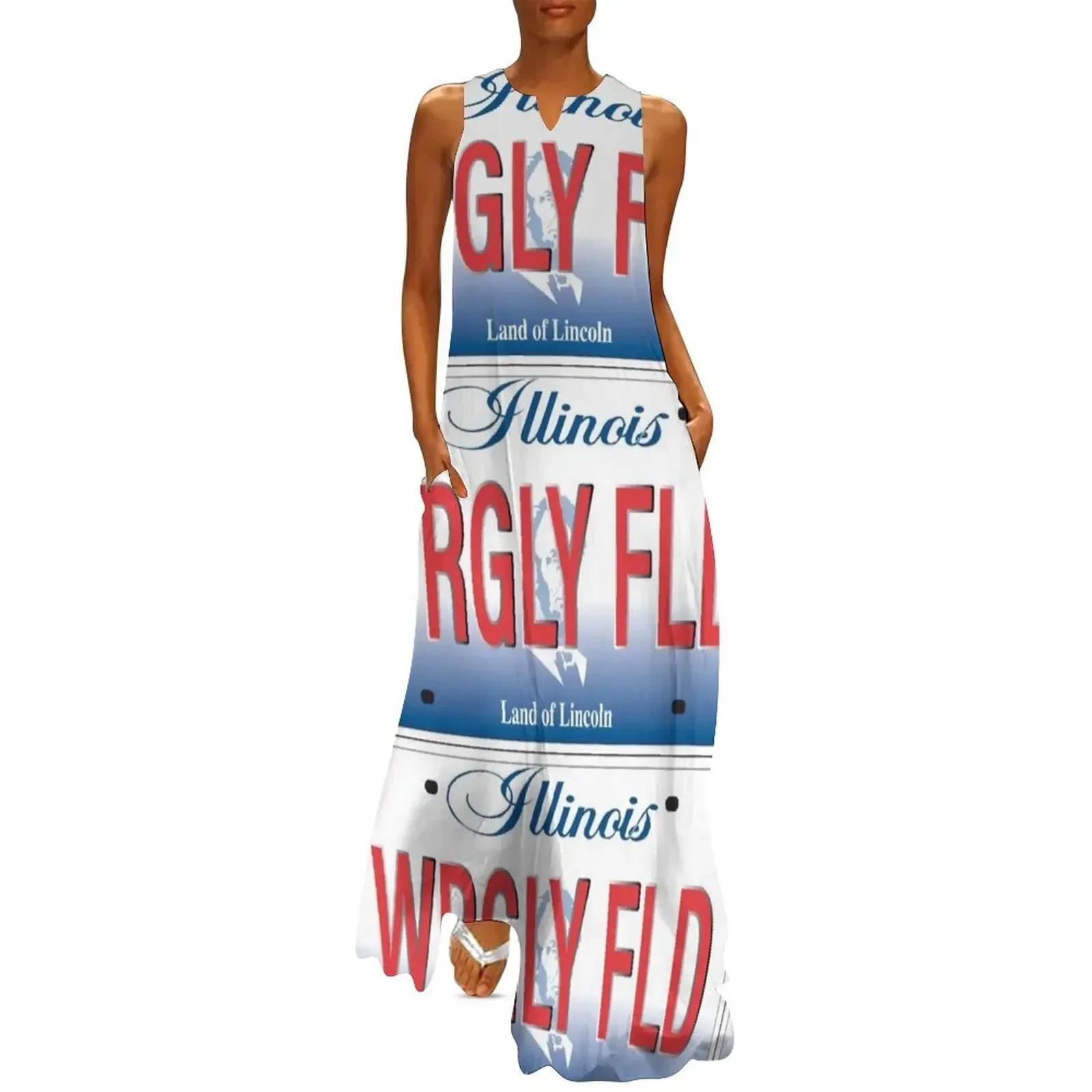 

Wrigley Field License Plate Long Dress clothes for woman birthday dresses for women dress dresses Dress