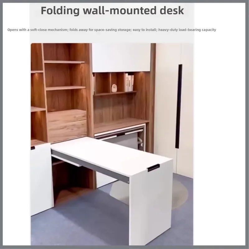 Wall-mounted Metal Drop-down Desk Dining Table bar Counter Bracket; Foldable Multi-functional Storage Bracket Hardware