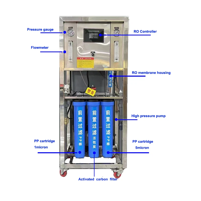 Portable Water Treatment Equipment RO System Groundwater Well Water RO Filter Mineral Water Making Machine