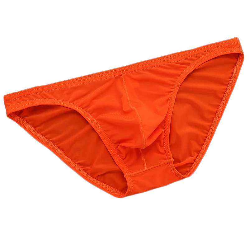Men Briefs Low Waist Nylon Ice Silk One-piece Men's Seamless Underpants Sexy Underwear Men's Underwear T Pants Jockstrap