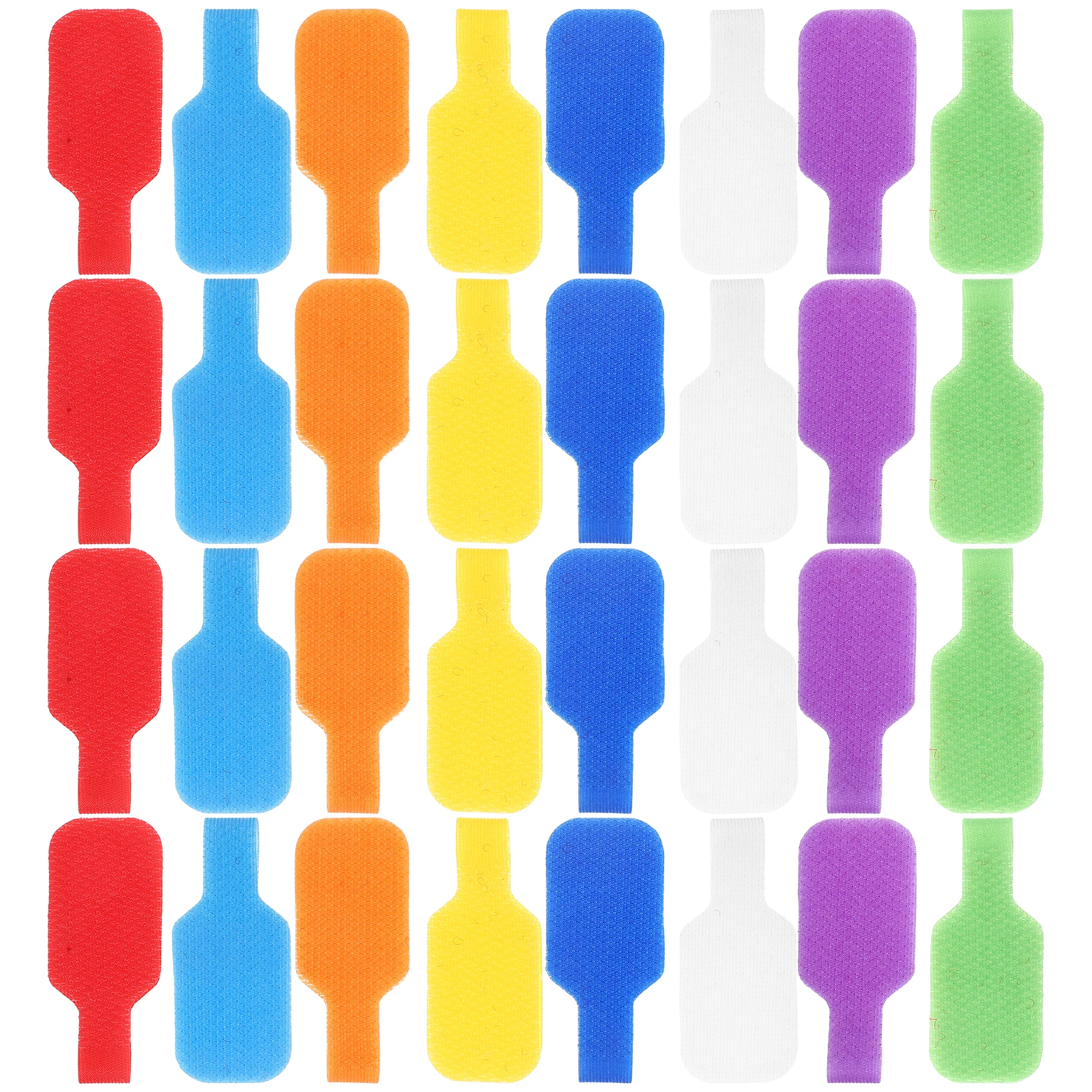

56pcs Cable Management Binders Multicolored Hook Loop Reusable Cable Markers For Wire Identification Writable Tear Resistant