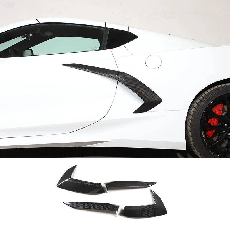 For Chevrolet Corvette C8 stingray Z51Z06  True Carbon Fiber  Door Handle Decorative Cover Stickers External Accessories20-2024