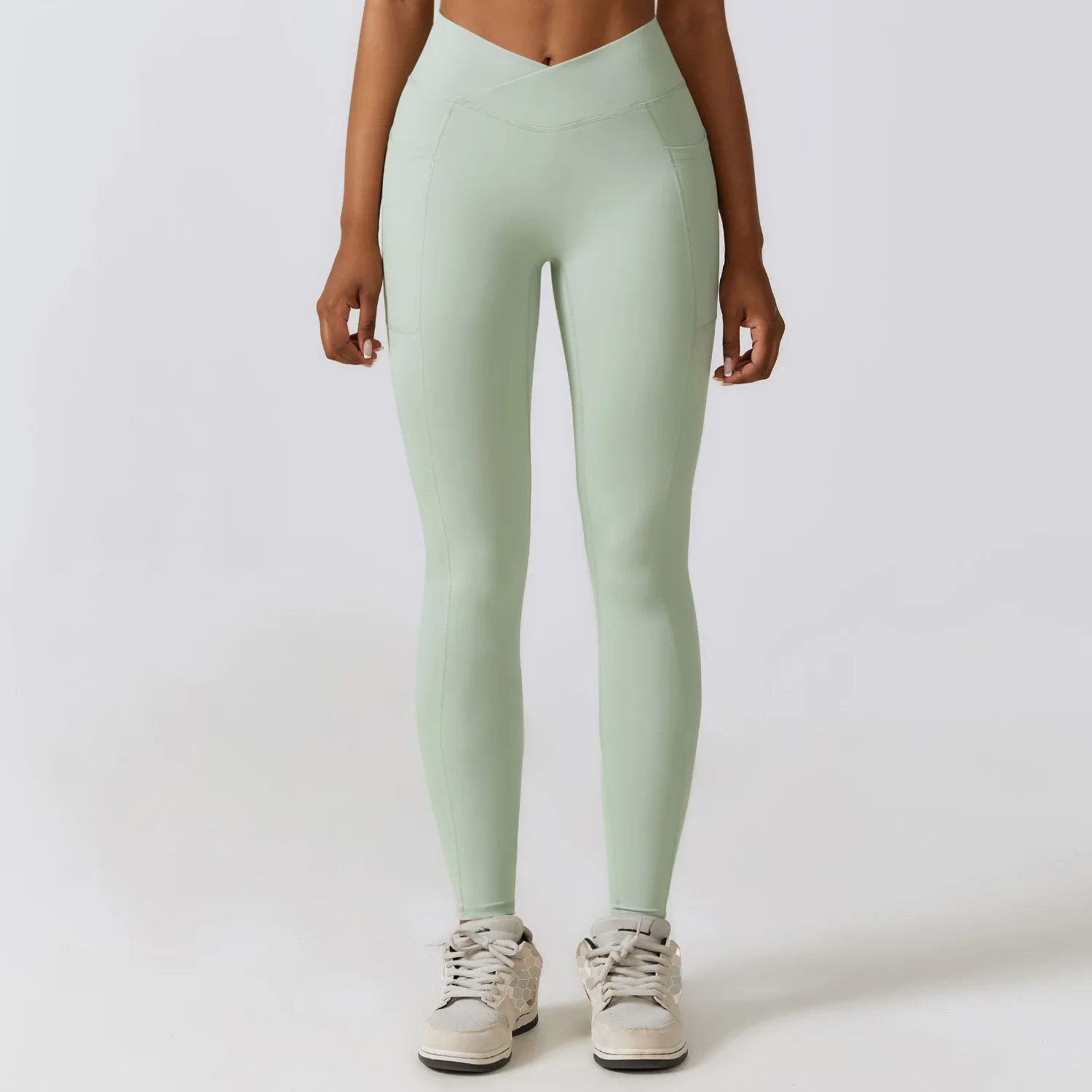 Mallas deportivas de cintura alta para mujer, pantalones de chándal ajustados con bolsillo, para correr al aire libre, Fitness, gimnasio, Yoga