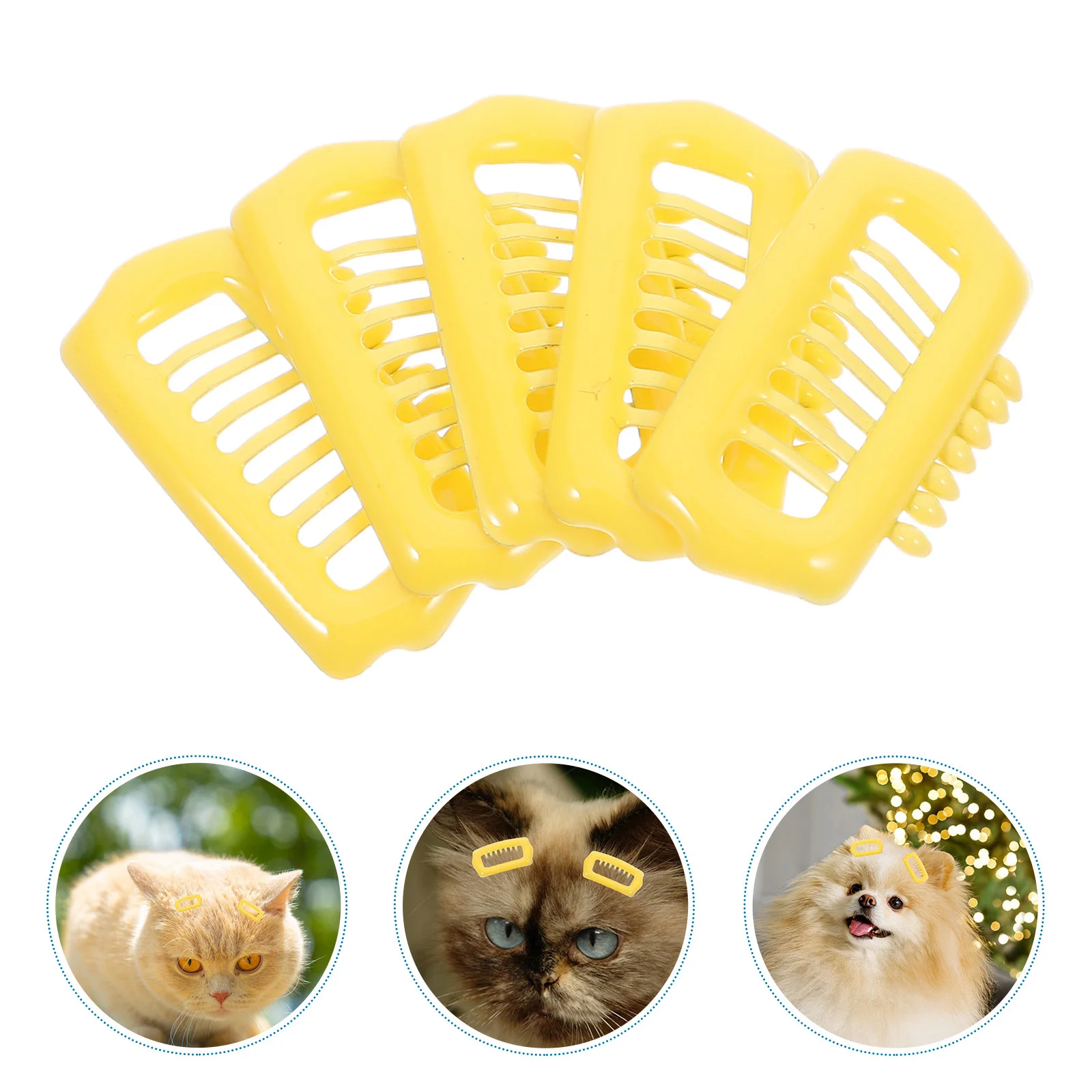 

5Pcs Dog Hair Clips Pet Clips Small Cats Dogs Puppies Grooming Accessories Decorative Barrettes Easy Clean ABS