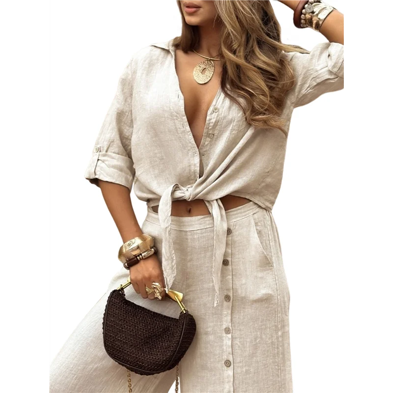 

НОВИНКА-женская пляжная рубашка с длинным рукавом, блузки, купальный костюм, воротник на пуговицах