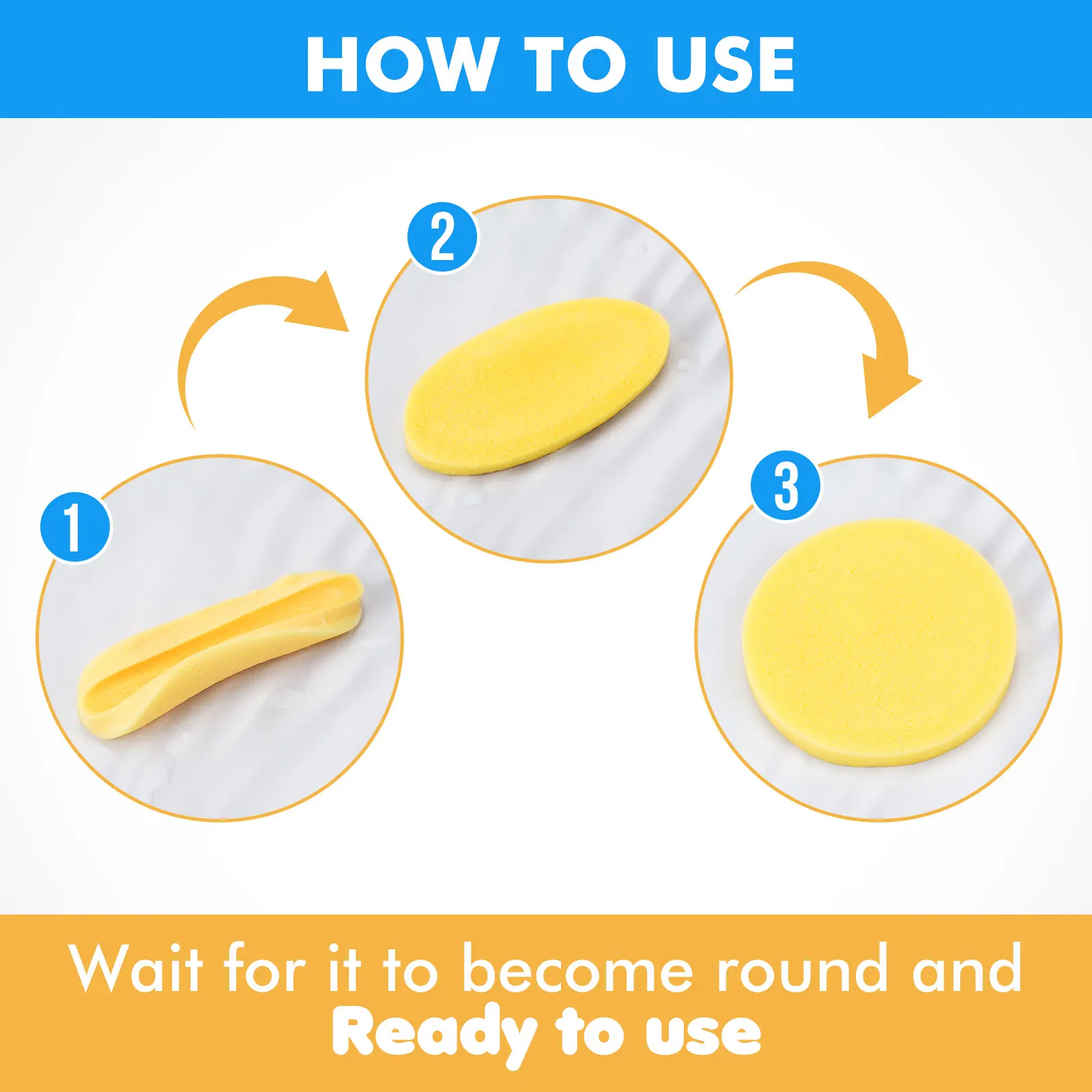 50Pcs/Bag Makeup Puff Compression Cleaning Sponge Facial Cleansing Pad Makeup Remover Skin Care Tool Cleaning Puff