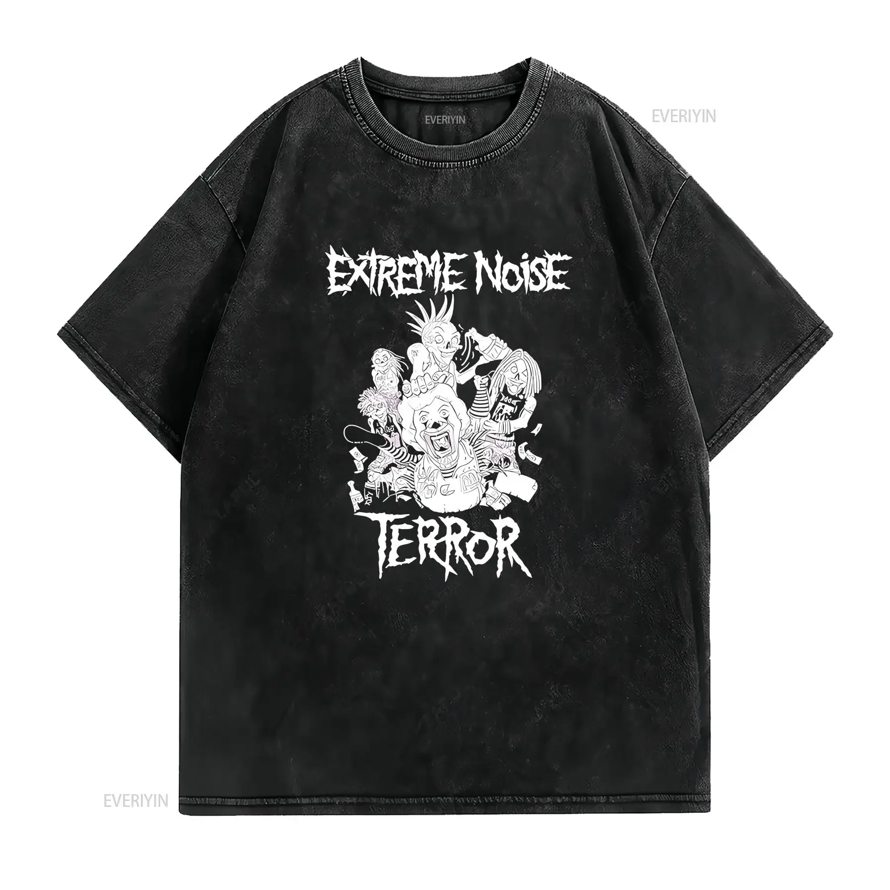 Extreme noise terror punk t shirt clothing hardcore vintage Washed graphic Slightly Comfortable Top For Everyday Wear Casual