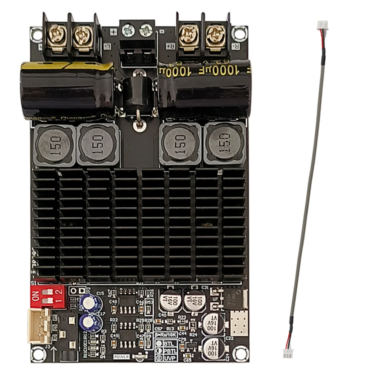 ZK-2001 디지털 앰프 보드, 2.1 채널, 2x100W + 200W 서브우퍼, TPA3221 블루투스 앰프 모듈, 차폐 와이어 포함