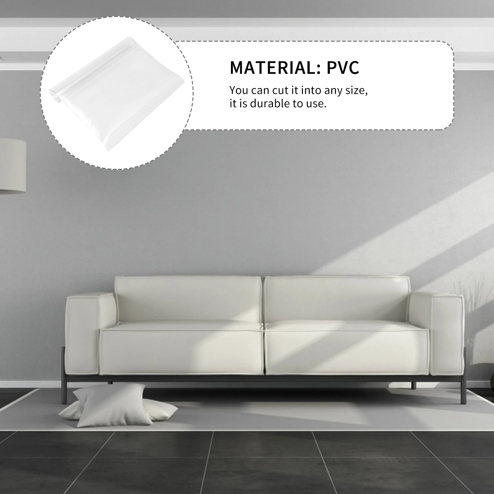 

Transparent PVC Floor Mat Thick Waterproof Non Slip Chair Mats for Bedroom Living Room Easy Cut Durable Home Floor Protector