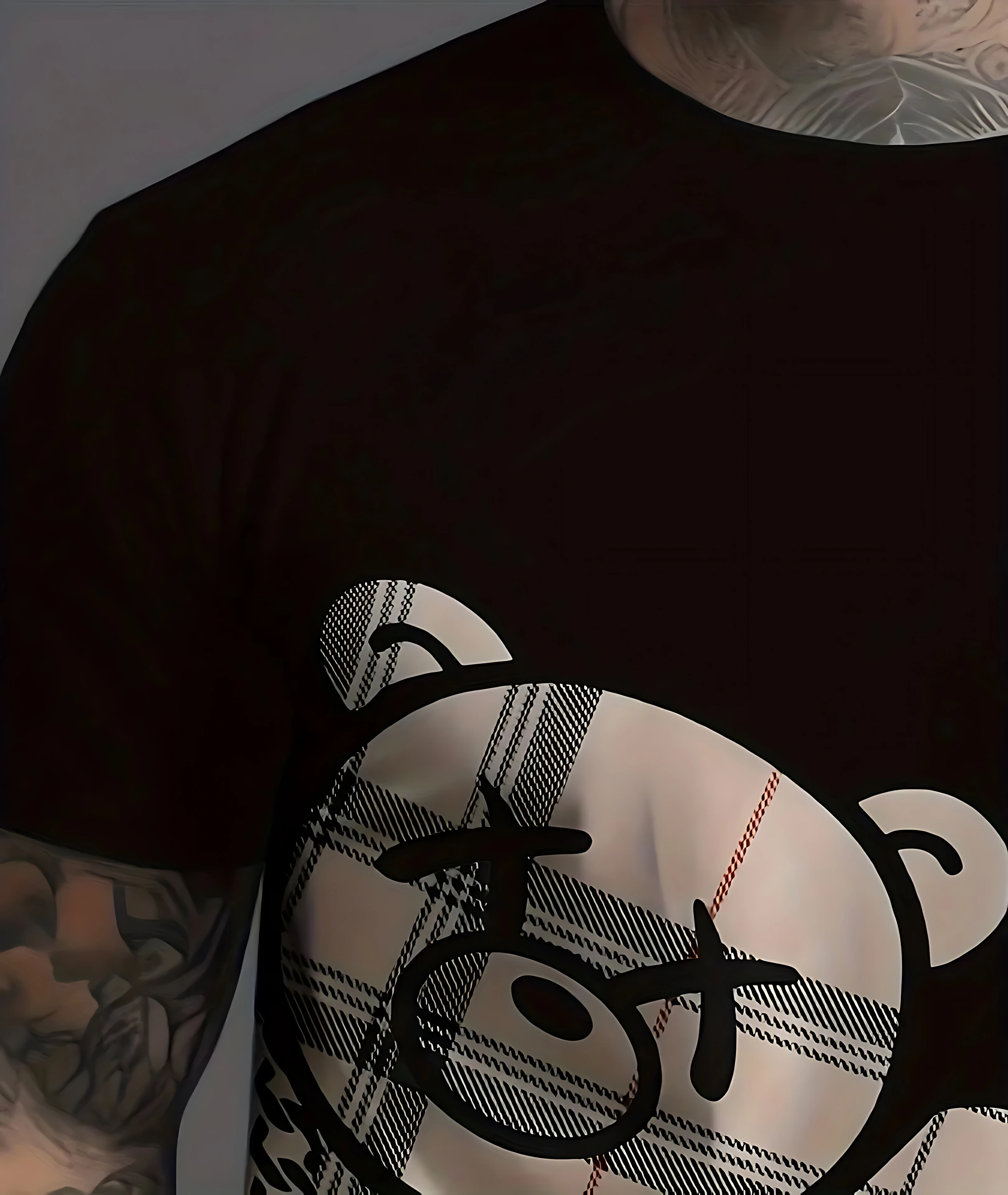 O novo conjunto masculino de verão 2025 apresenta moda de rua, conforto casual, suavidade e respirabilidade com impressão de padrão de urso 3D