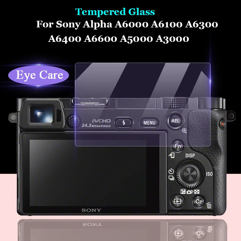 For Sony Alpha A6700 A6000 A6100 A6300 A6400 A6600 A5000 A3000 Anti Blue Ray Tempered Glass 9H 2.5D Camera Screen Protector Film