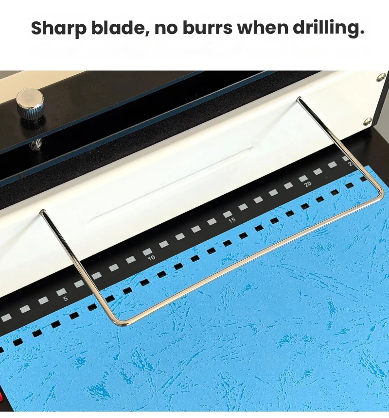 Desktop Double Wire Binding Machine 34 Holes Manual Punch Binder for Office Print Shop Book Brochure