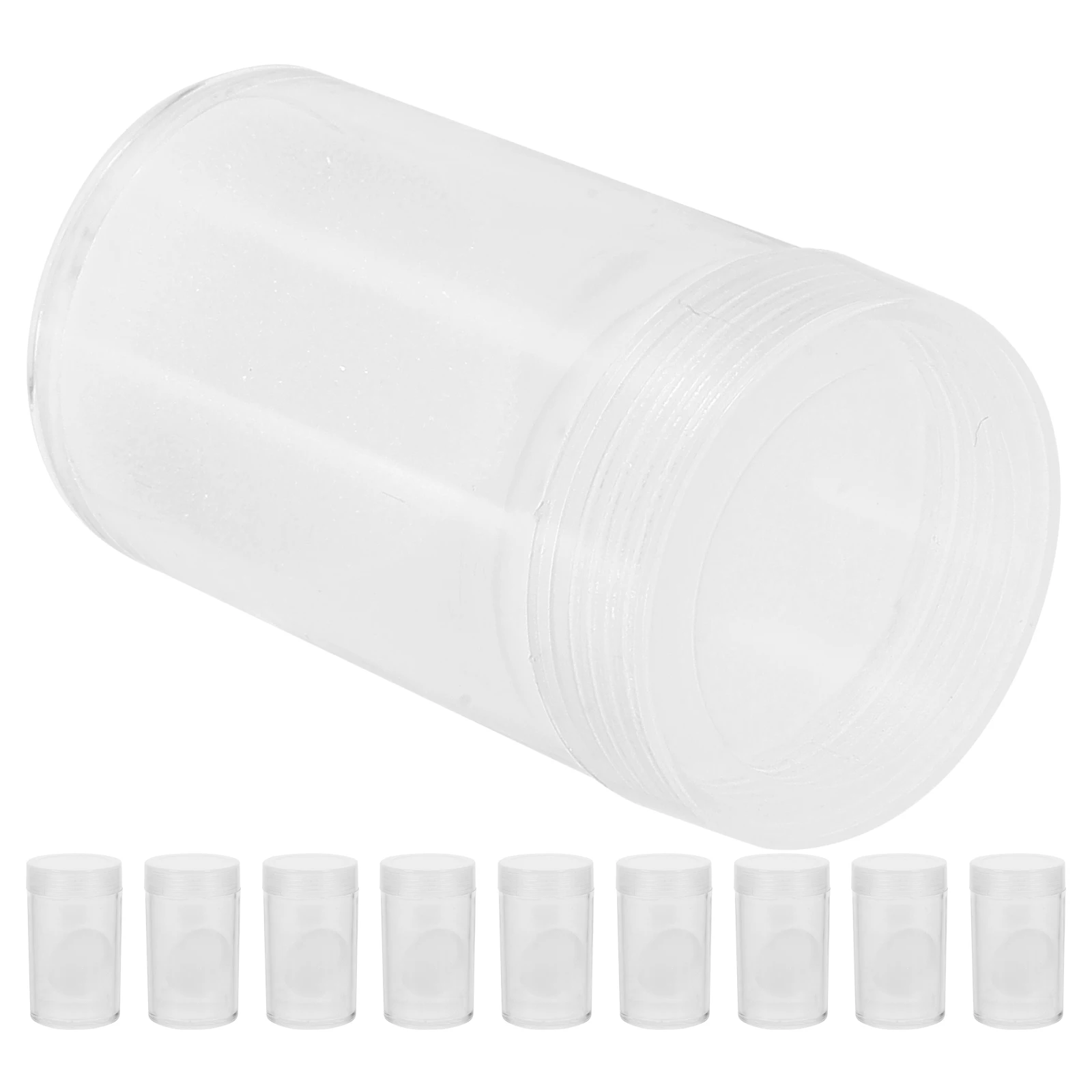 

10pcs Coin 27MM Large Storage Capsule Compact Container Transparent Coin Collection Box Plastic Round Holder for Collectors