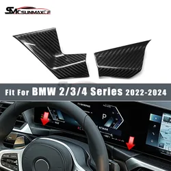 For BMW 3 Series G20 M3 M4 G80 G82 M2 G87 Facelift 2022-2025 Car Interior Carbon Fiber Center Display Screen Side Panel Cover