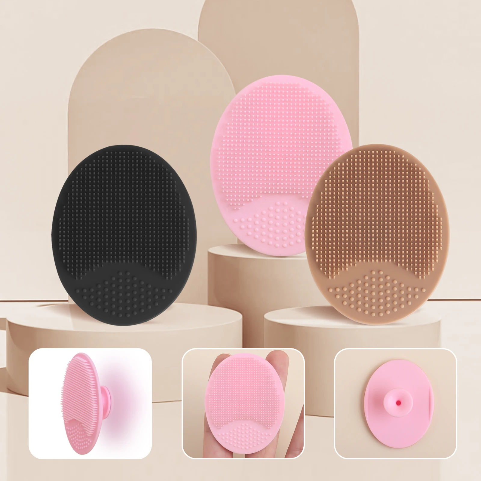 Wash a face to brush,1pcs	Silicone Cute Sucker mini Cleansing	cleaning brush for Face Washing