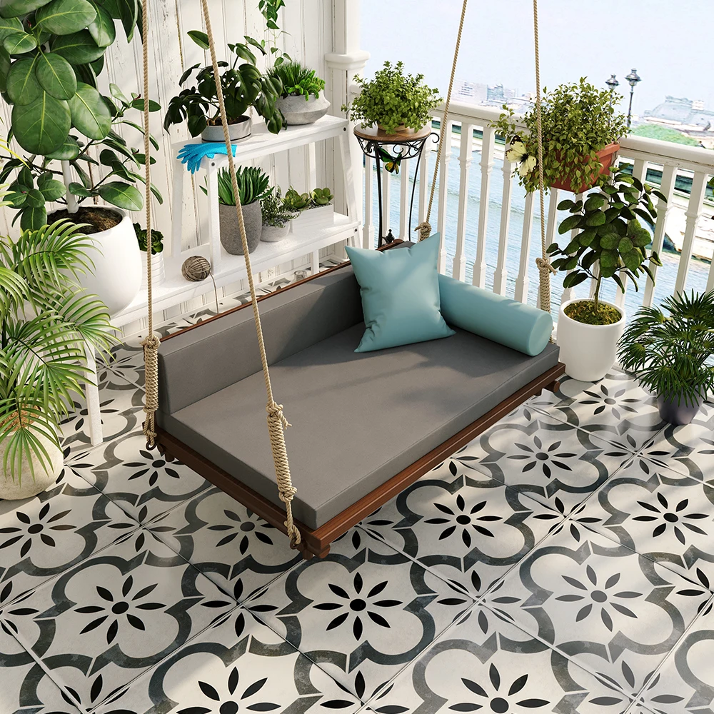*Y-  Aluminum Ceiling-Mounted Porch Swing Chair, All-Weather Indoor/Outdoor Hanging Chair for Bedroom, Balcony, Yard & Garden
