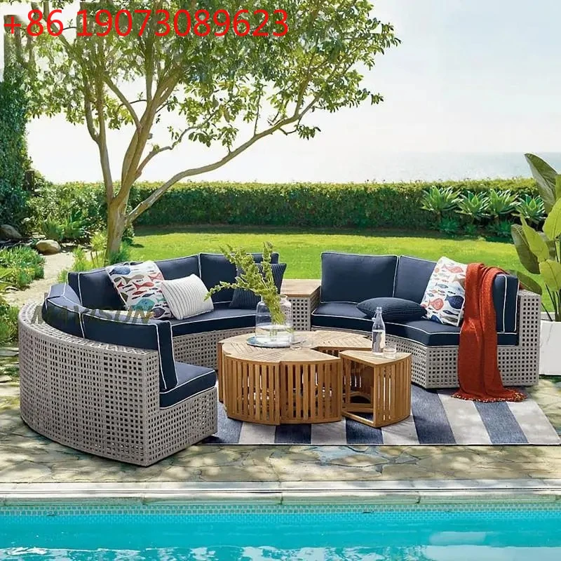 

Campingaz Sofa Set House Garden Outdoor Lounge Set Simple Gray