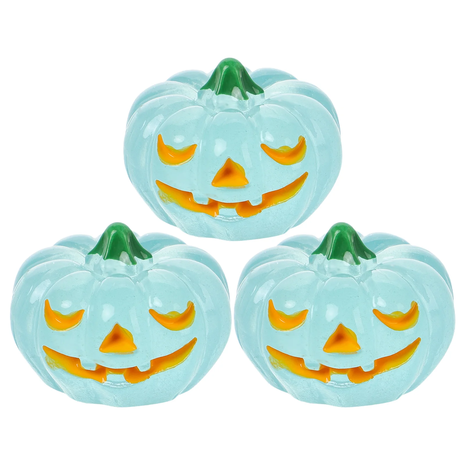 

3 Pcs Luminous Pumpkin Ornament Halloween Decorations Indoor Pumpkins Faux Outdoor