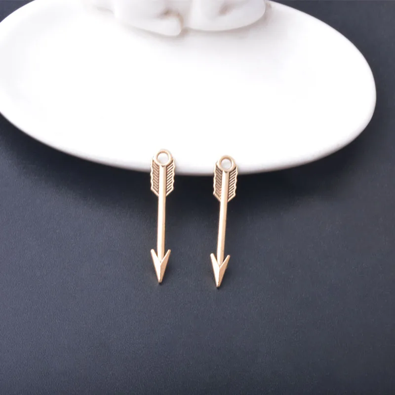 10 Stück/Set Ethnische Antike Silber-Goldene Schildkröten-Anhänger Schmuckzubehör Boho Pfeil-Bogen-Anhänger DIY Damen-Ohrringe – Detail 8