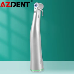 Azdent Dental 20:1 LED Low Speed Handpiece Fiber Optic Implant Reduction Contra Angle Push Putton Dentistry Instruments