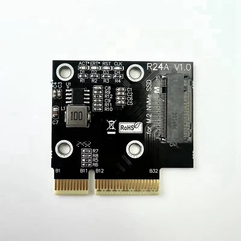 GO-Pcie 5.0 X4 To M.2 NVME SSD Solid State Drive Adapter Card With Bracket Gen5 M.2 2280 22110 Nvme To PCI-E 4X Converter