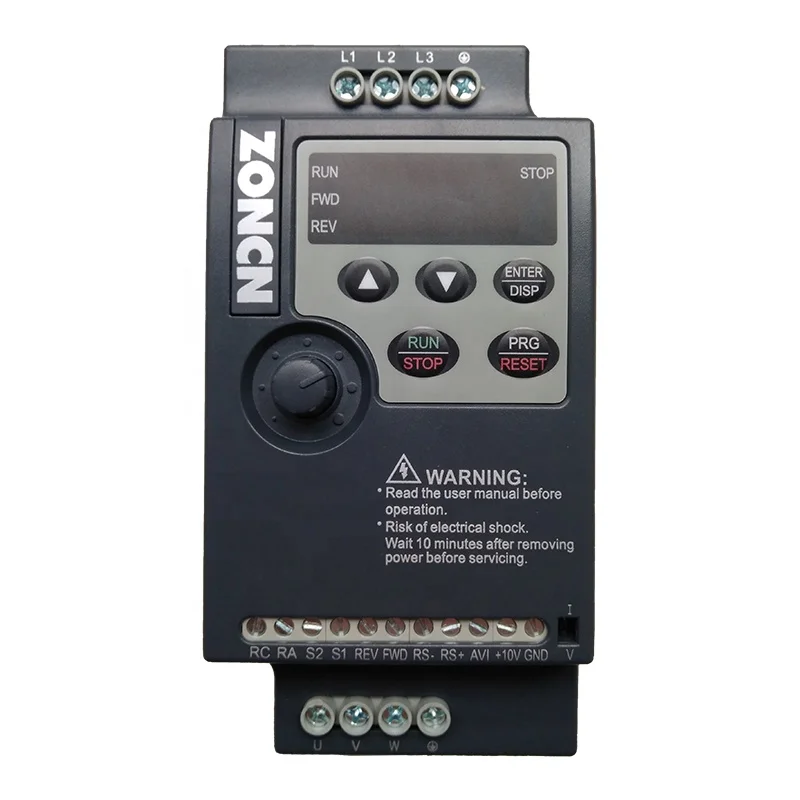 0.4kw 0.75kw 1.5kw 2.2kw Single Phase Input 220v VFD Frequency Inverter