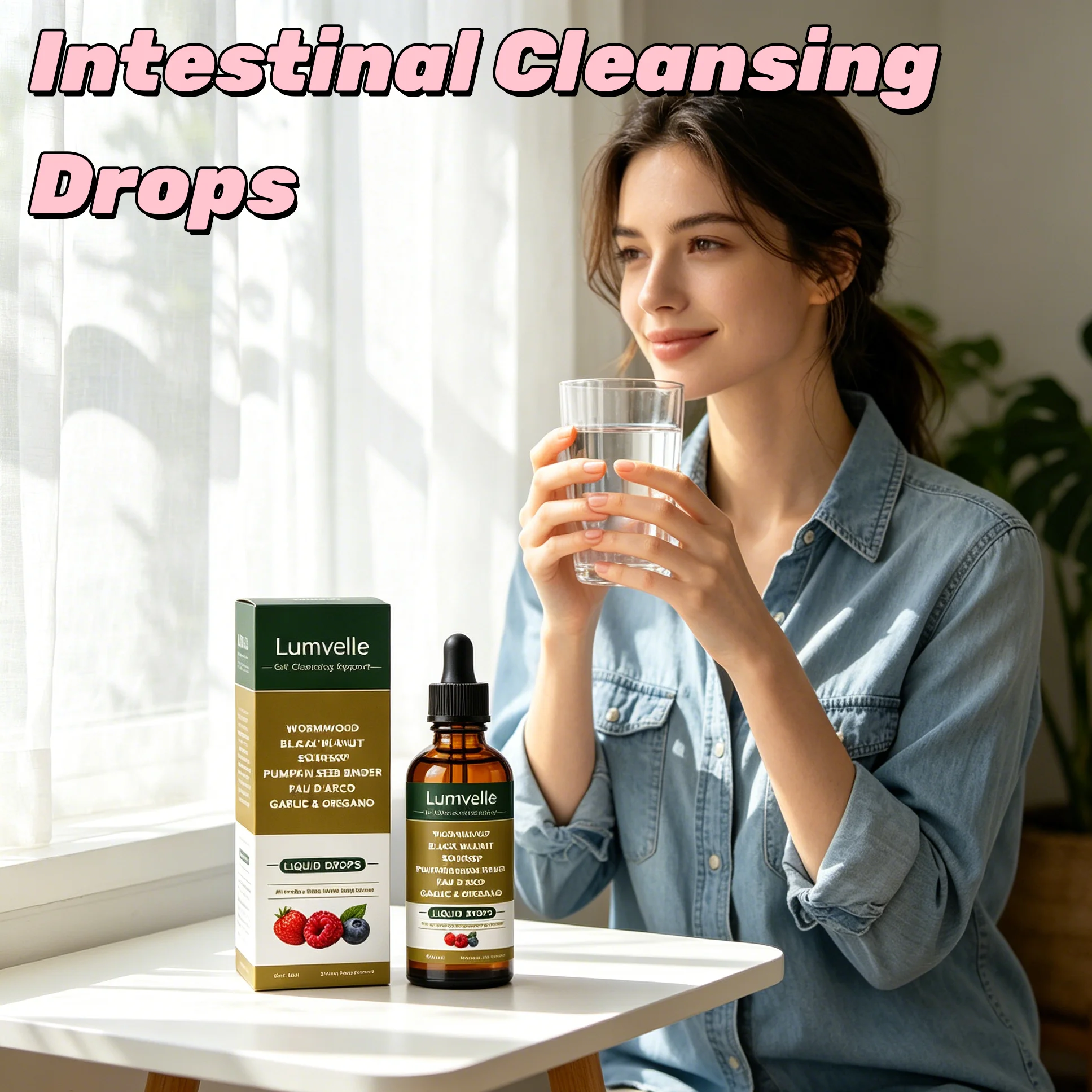 Herbal Digestive Gut Support Drops Gentle Colon Cleanser Detox Supplement Reduce Gas Bloating Support Digestive System Men Women
