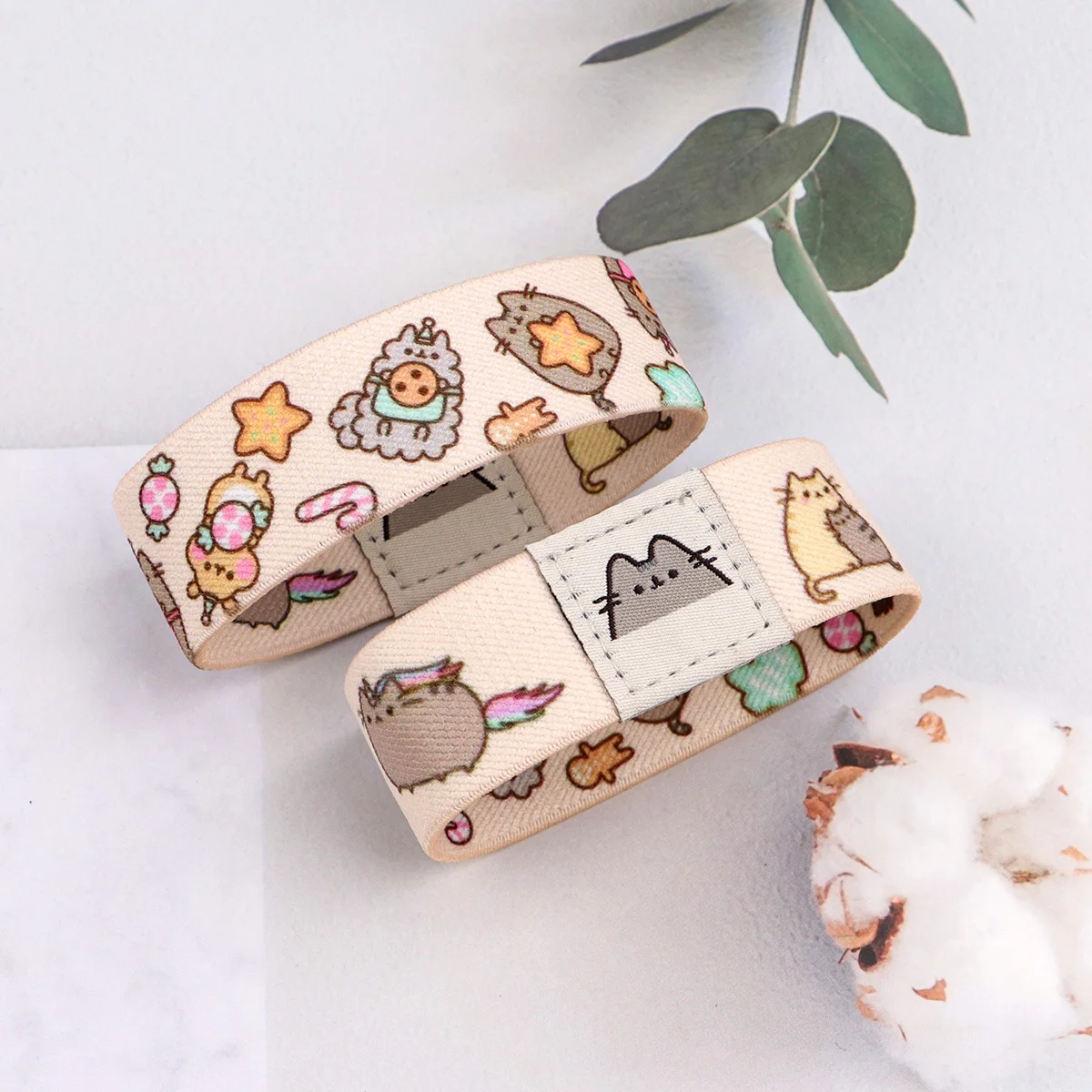 لطيف القط سوار للنساء الرجال مطاطا الرياضة معصمه الكرتون أساور مجوهرات اكسسوارات هدايا الأصدقاء