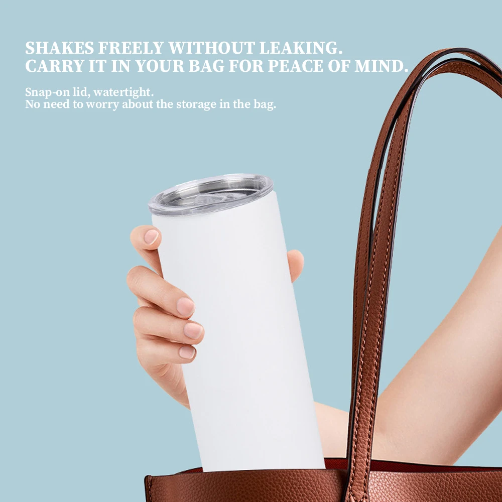 ماء 4/8/10 قطعة التسامي الحراري 600 مللي بهلوان زجاجة معزولة بيضاء مع القش وغطاء كوب حراري من الفولاذ المقاوم للصدأ أكواب ذاتية الصنع #4