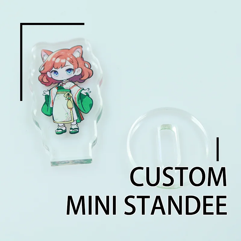 Custom Figure Mini Standee Cartoon Design Anime Game Charm Personalized Desk Decorate Model Keychain Gift Clear Acrylic Stand