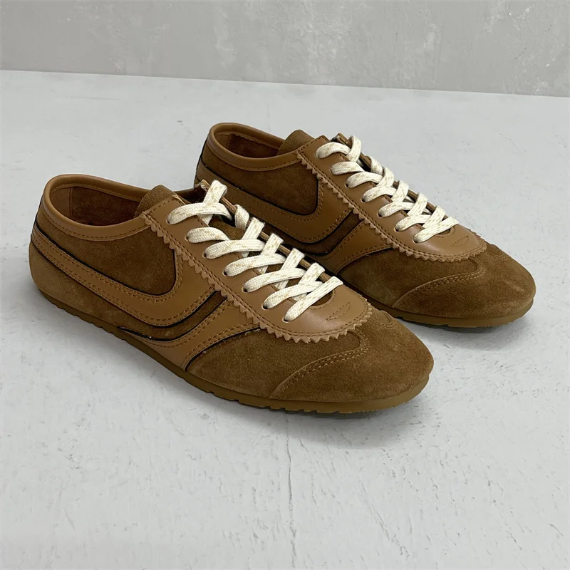 

New Women's Leather De Xin Shoes Summer Breathable Square Head Silver Lightweight Soft Bottom Versatile Retro Casual Shoes