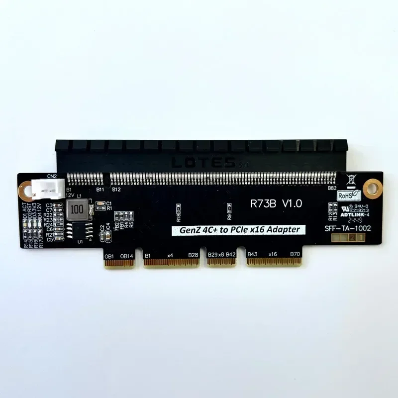 EDSFF PCI-E 5.0 x16 4C+ Riser Card Gen-Z 4C+ Expansion Test Protection Adapter Card Server GEN 5 16x 512Gbps Extension Converter