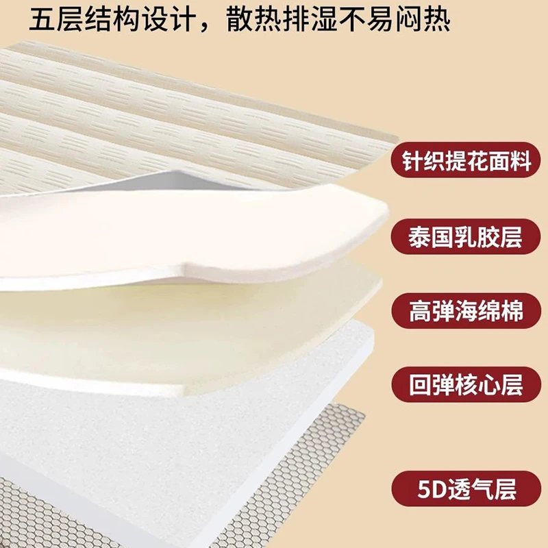 Latex mattress upholstered Home bedroom dormitory student single bed mattress Sponge mat folded