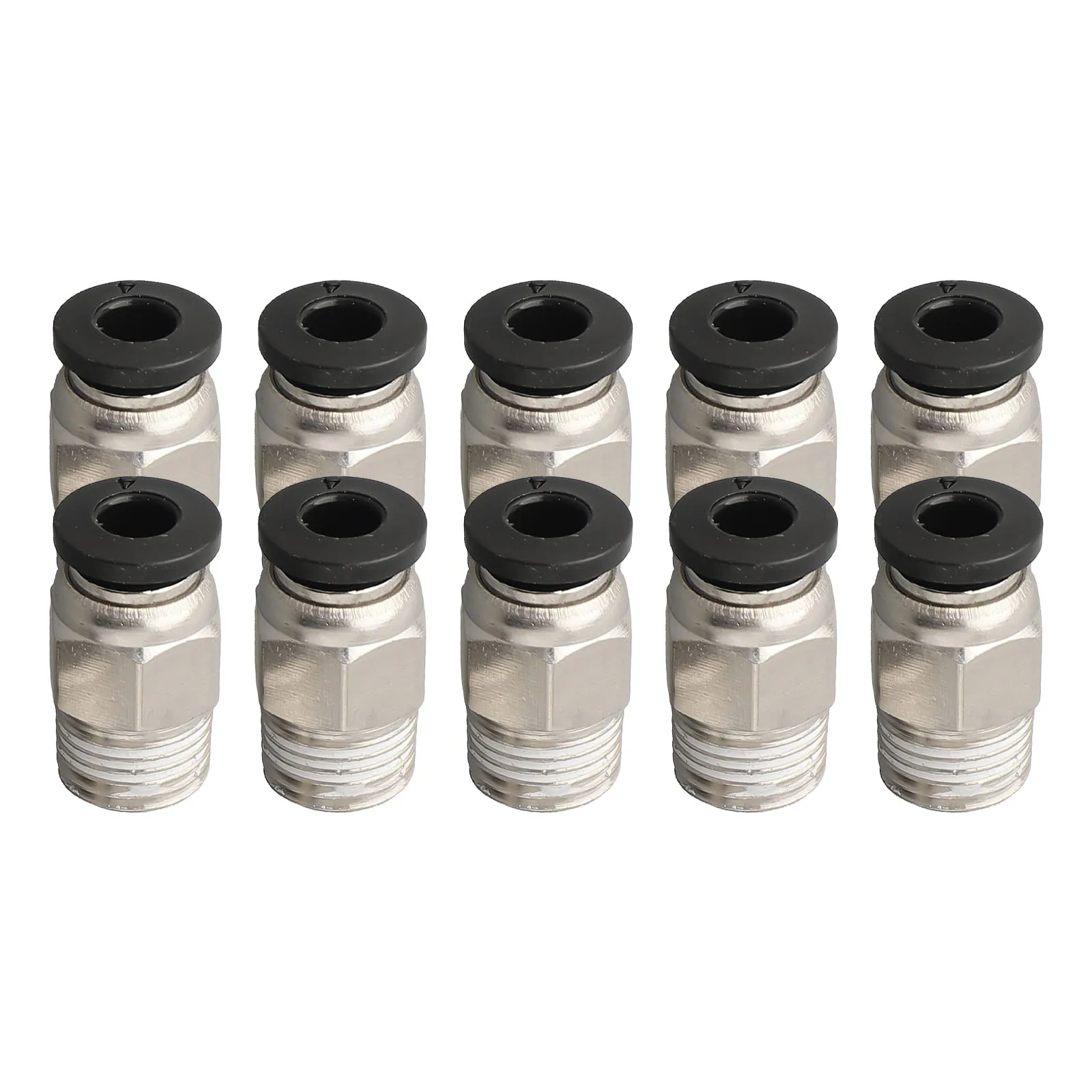 PC4 M10 Pneumatic Male Straight Push In Quick Connector with PTFE Tube Stainless Steel Anti Rust Construction for 3D Printing