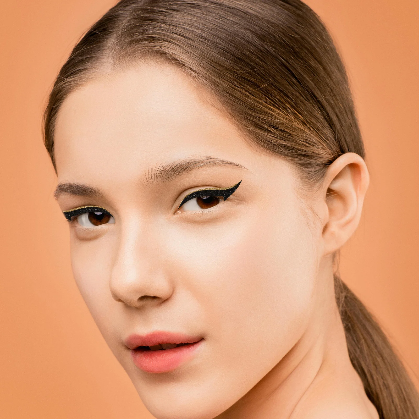 5쌍 스틱온 아이라이너 글리터 셀프 접착식 아이라이너 스티커 파티 메이크업 아이라이너 스티커 여성용 글리터 라이너