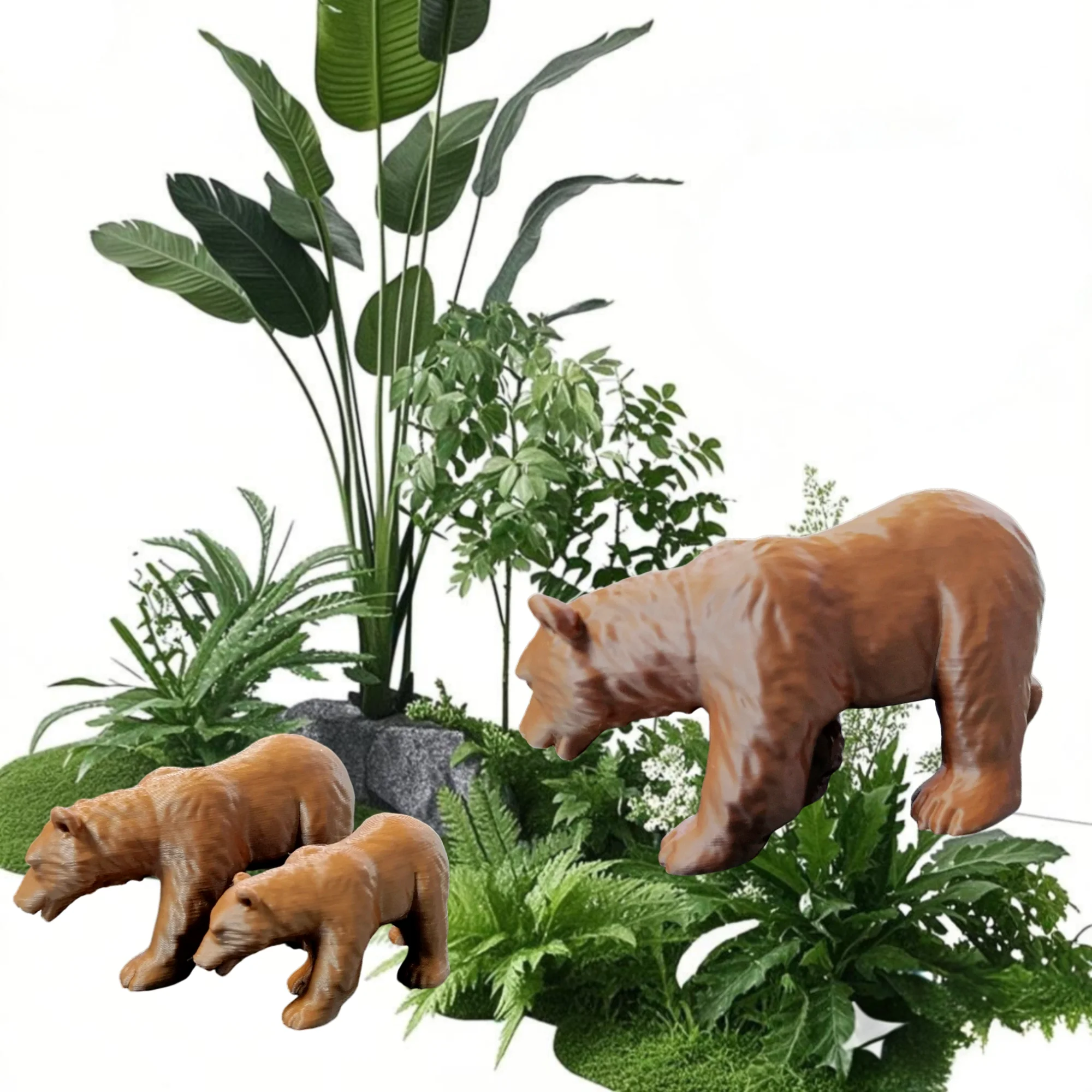 تمثال الدب البلاستيكي ليس من السهل كسرها وهي هدية مثالية للمكاتب وغرف المعيشة والمكاتب