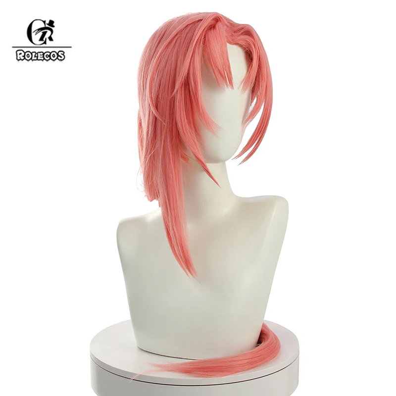 

ROLECOS Cherry Blossom Cosplay Wigs SK8 the Infinity Cherry Blossom 80cm Long Pink Ponytail Wig Heat Resistant Synthetic Hair