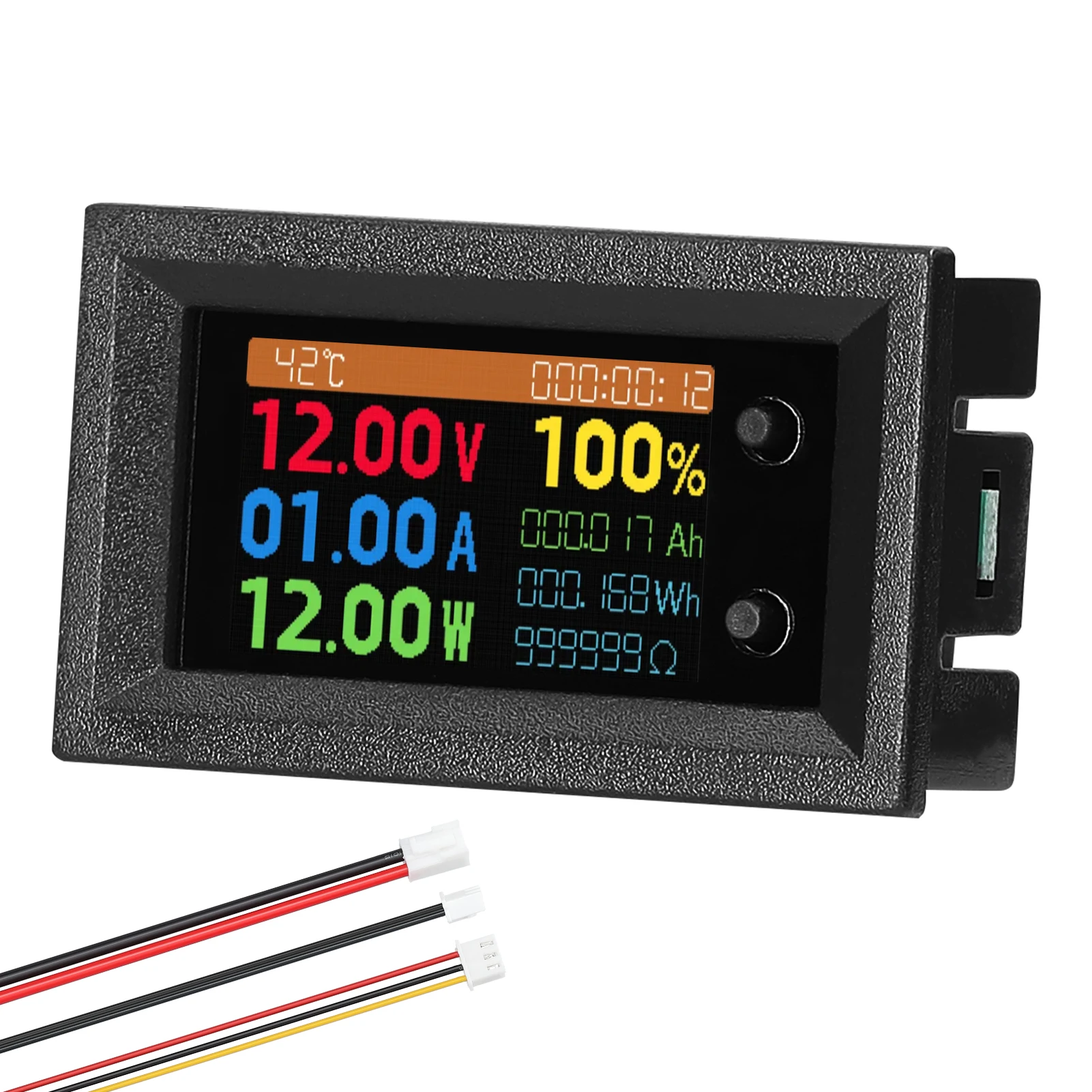 The 9in1 multi-functional tester features a 1.14-inch IPS color display for measuring voltage, current and power