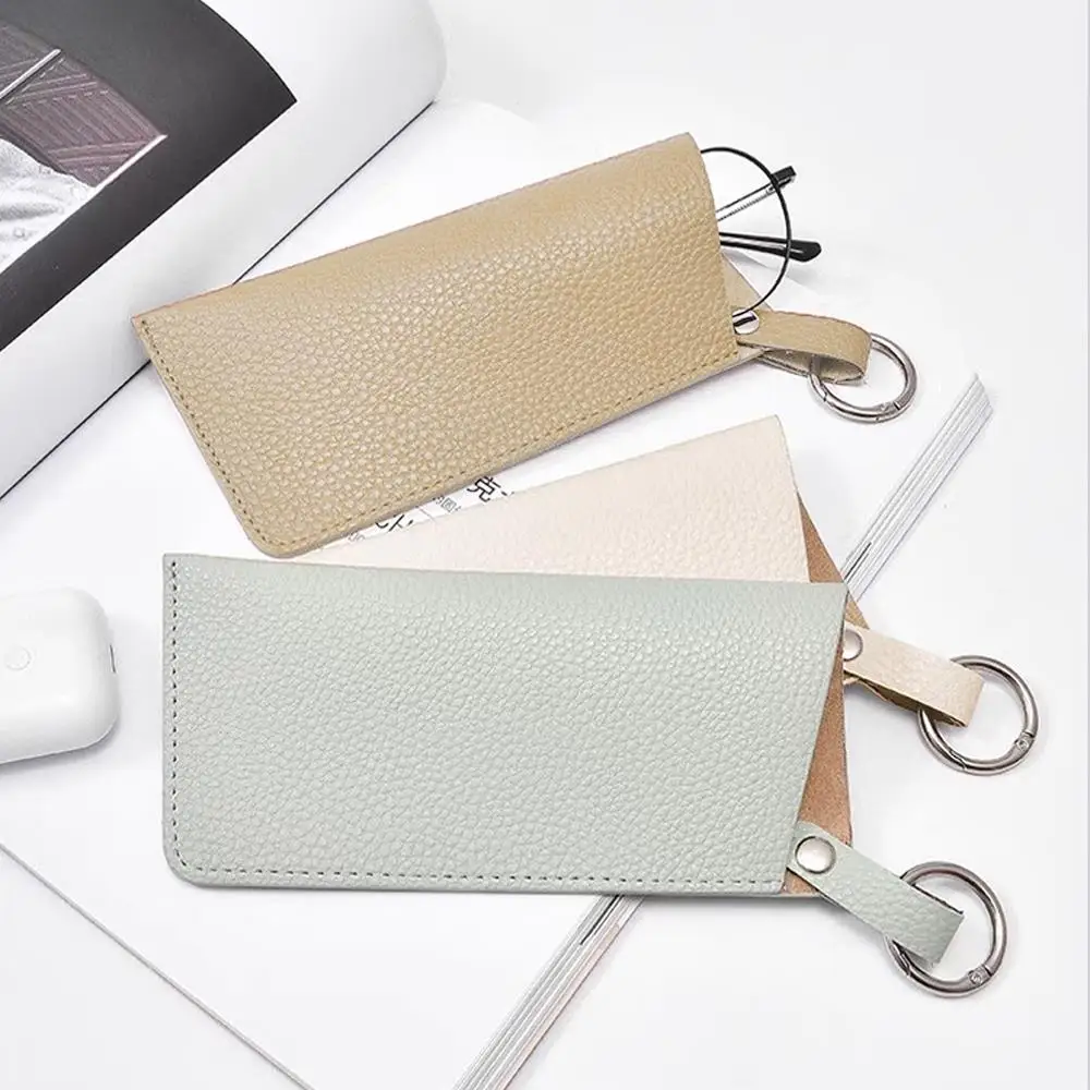 

Handle Belt Soft Holder Pocket Cases Travel Accessory Microfiber Leather Glasses Case Super Fiber Leather Dust-proof Storage Bag