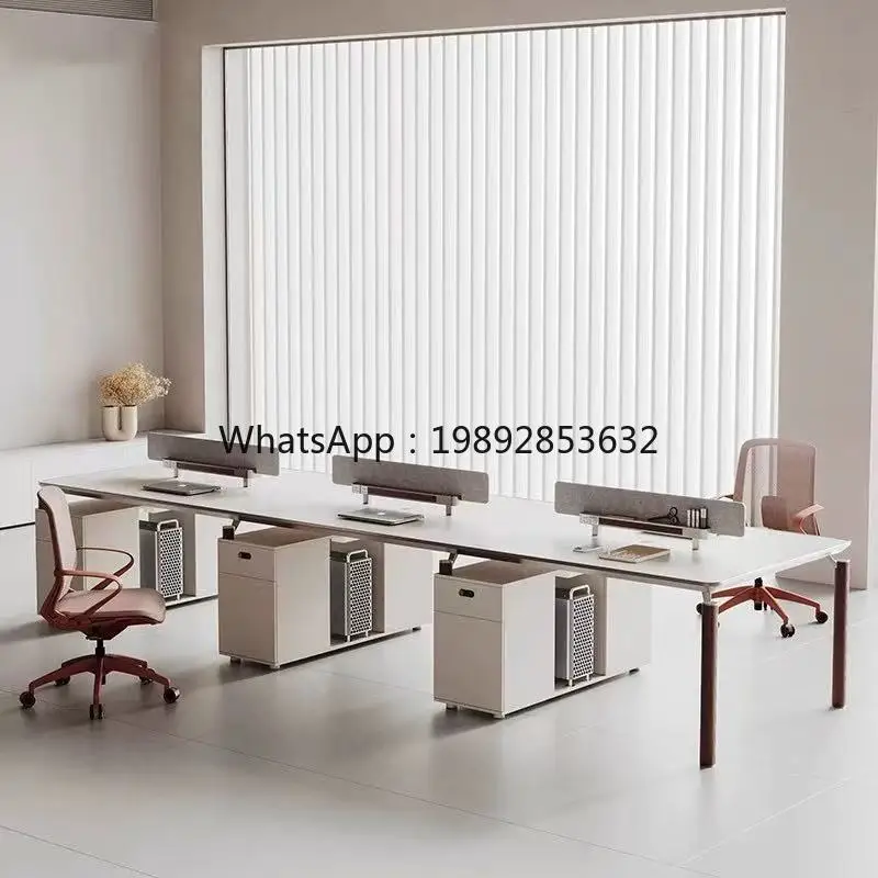 DF Office Staff Simple Modern Four-Person Workstation Company Computer Desk Light Luxury Employee For Four People