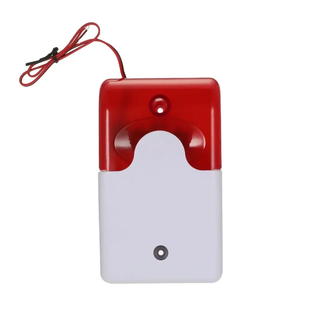 Durable Wired Strobe Siren Alarm with Flashing Light for Home Security 9V/12V/24V/220V Sound Options Compatible with Wifi/GSM Sy