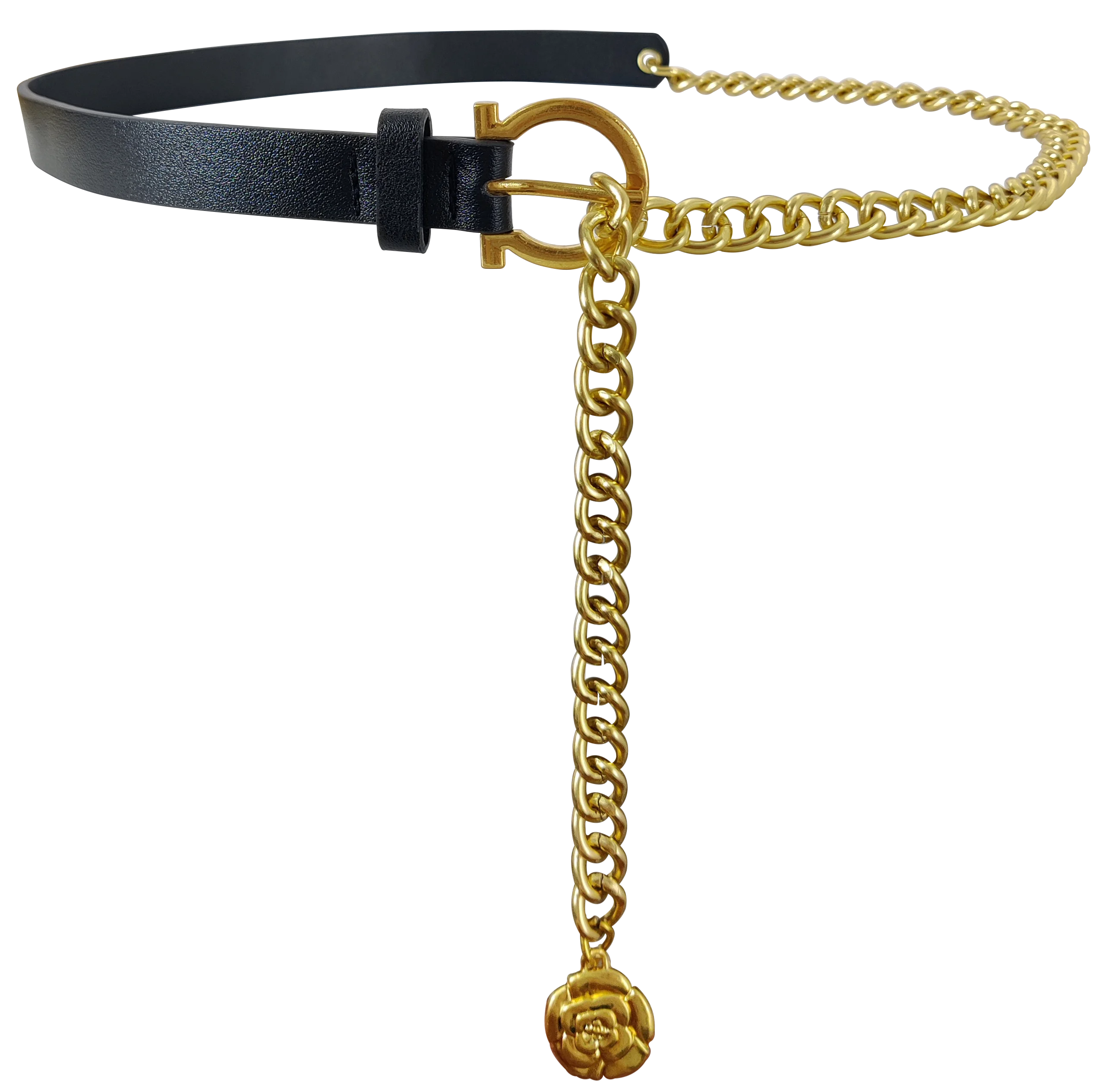 Designer Belts For Women High Quality Luxury Female Golden Waist Chain Flower Accessory Adjustable Long Waistband Gold Corset
