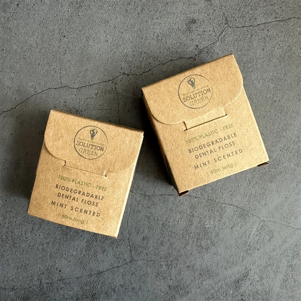 خيط تنظيف الأسنان بالنعناع ، 50 متر ، قابل للتحلل الحيوي ، تنظيف عميق ، محمول ، خيط تنظيف للأسنان للعناية بالفم #4