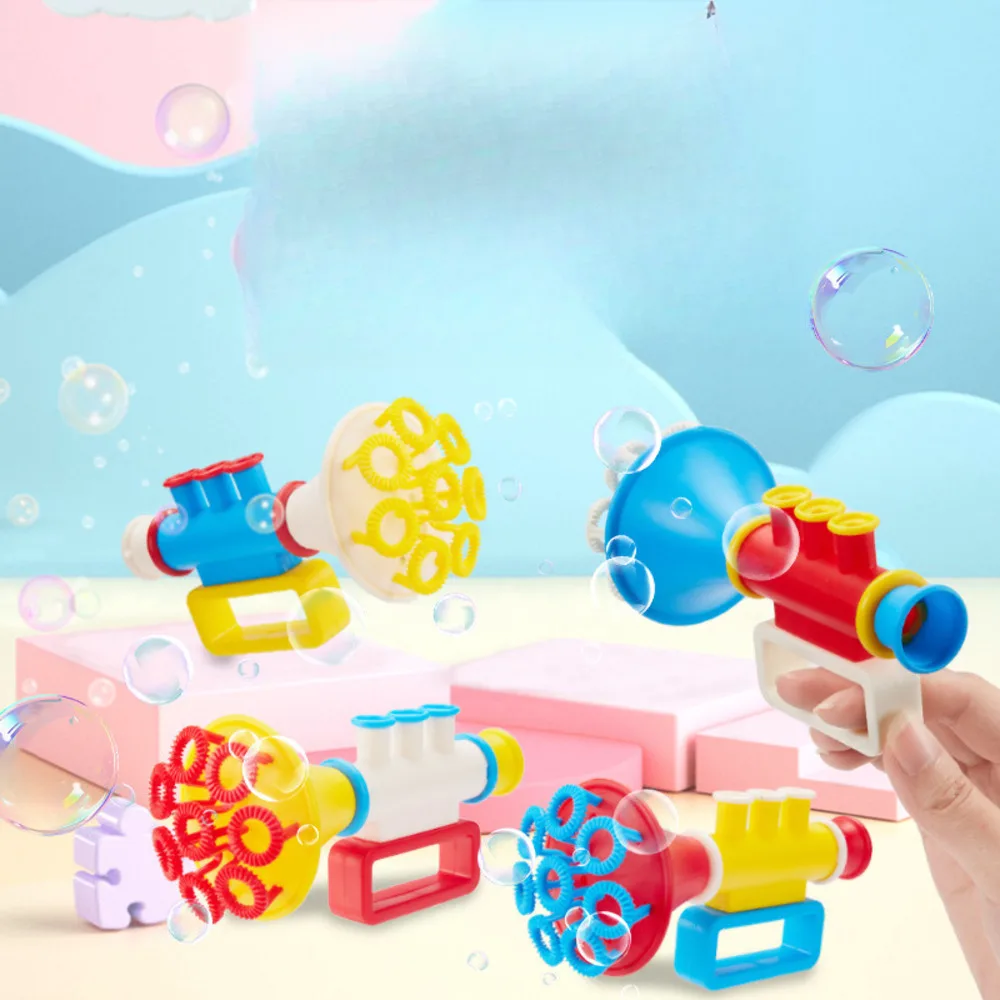 

Multi Hole Bubble Gun for Kids New Blowing Bubbles Toy with 6 Holes Fun Outdoor Play for Boys Girls Bubble Maker Machine